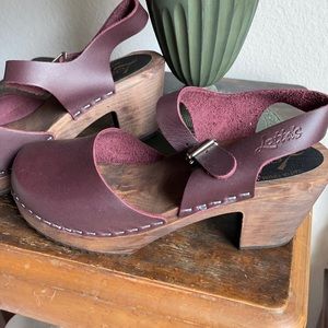 Lotta Stockholm Highwood Swedish Clog Bordeaux 38